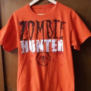 Zombie Hunter Target T Shirt Blaze Orange Y2K